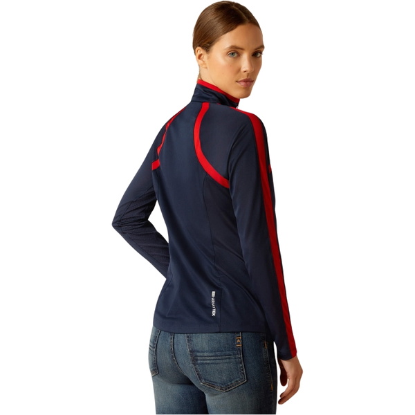 Ariat Womens Sunstopper 3.0 Long Sleeve Baselayer 10049042 - Navy / Red